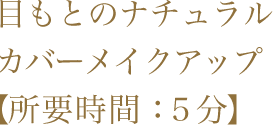 目もとのナチュラルカバーメイクアップ【所要時間：5分】